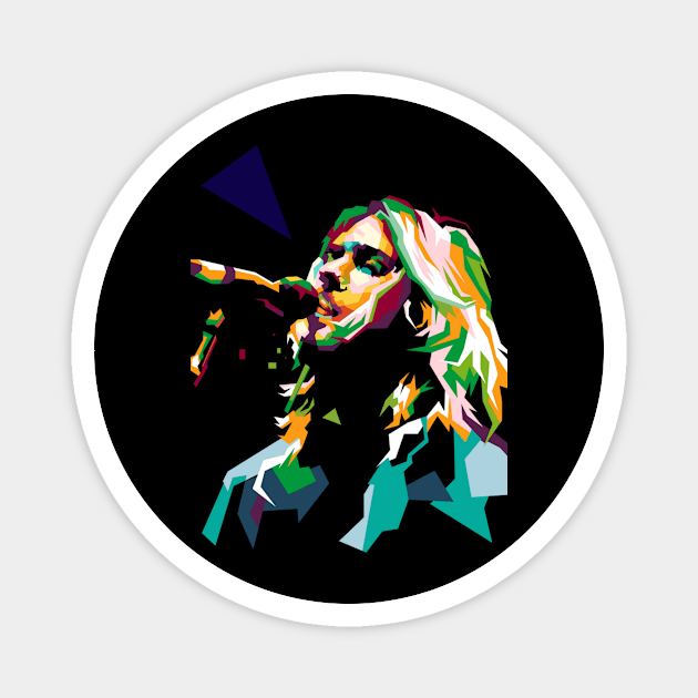 Singer Song Writer In Wpap Magnet by animaperio pixel retro